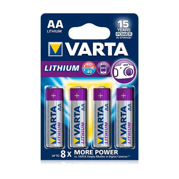 4x Varta Batterie Professional Lithium AA f. Samsung S1065