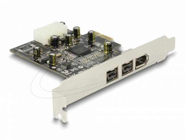 PCI Express x1 Karte &gt; 2 x extern FireWire B + 1 x extern FireWire A