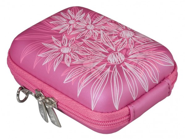 Kamera Tasche Pink Flowers f.  Fujifilm FinePix F50fd